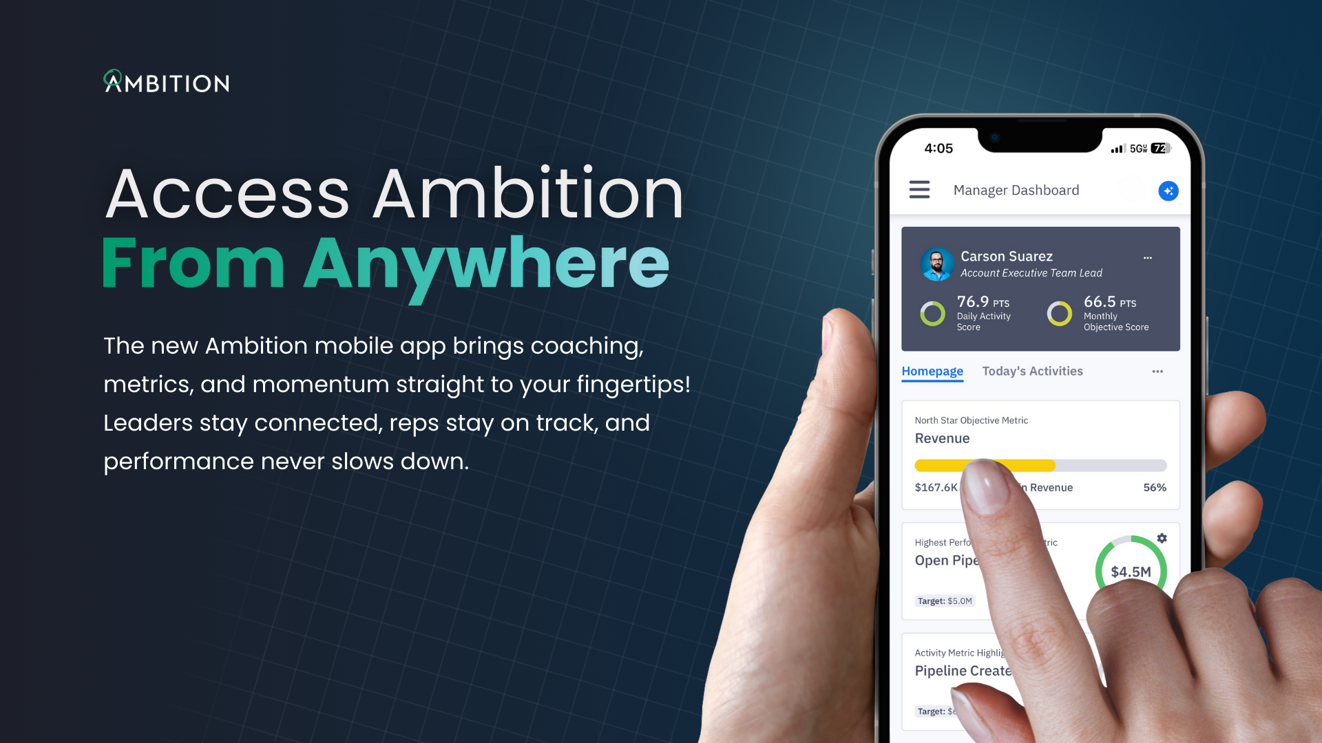 Ambition Launches New Mobile App, Bringing Real-Time AI Performance Insights to Managers Wherever They Work