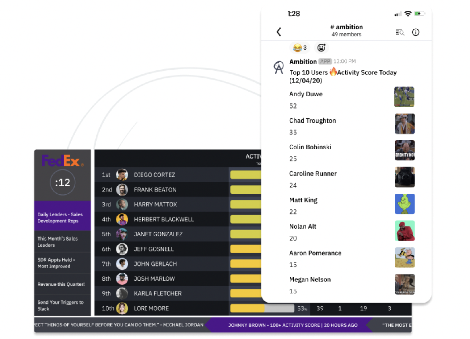 Sales Leaderboard Ambition